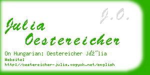 julia oestereicher business card